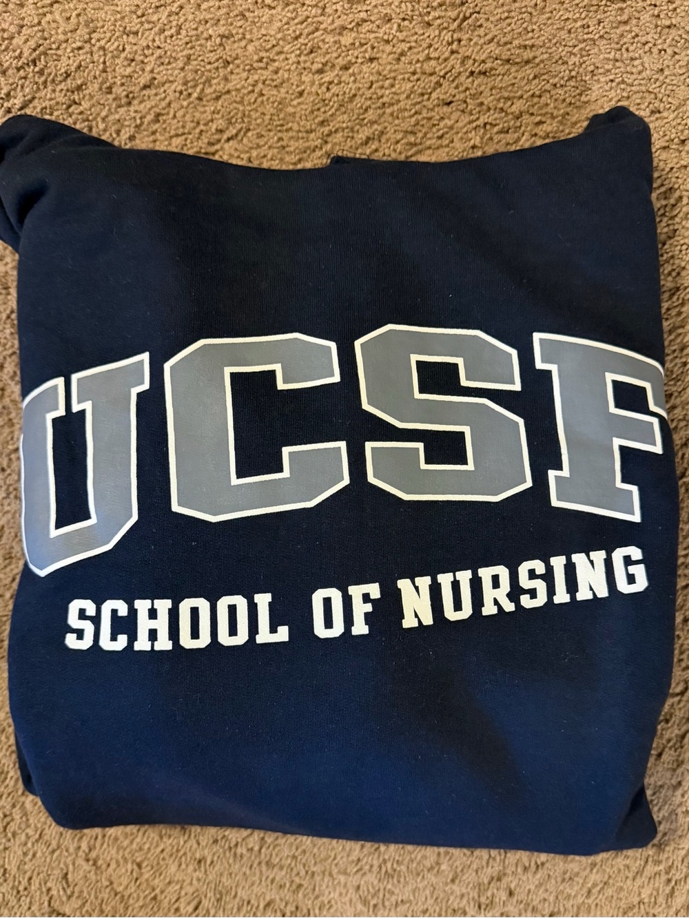 UCSF School of Nursing Navy Champion Pullover Hoodie Size XL Barely Worn - Picture 4 of 4